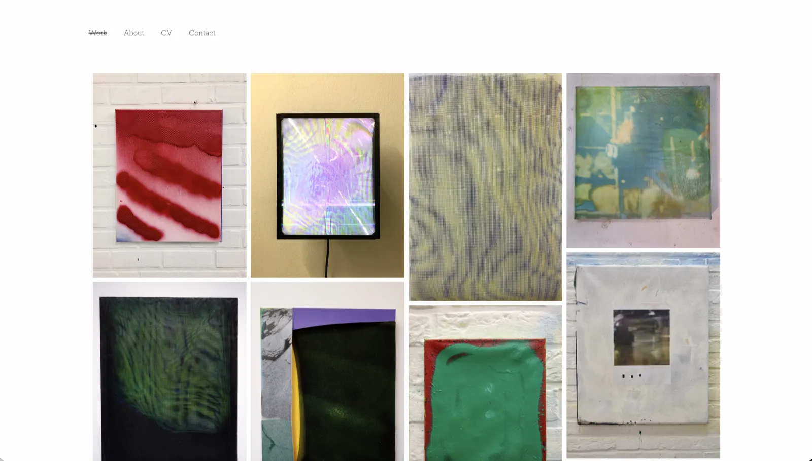 Matthijs Kimpe — screenshot van de portfoliowebsite